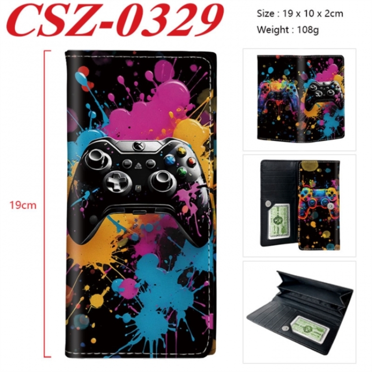 GamePad Anime peripheral long three fold wallet 19x10x2cm