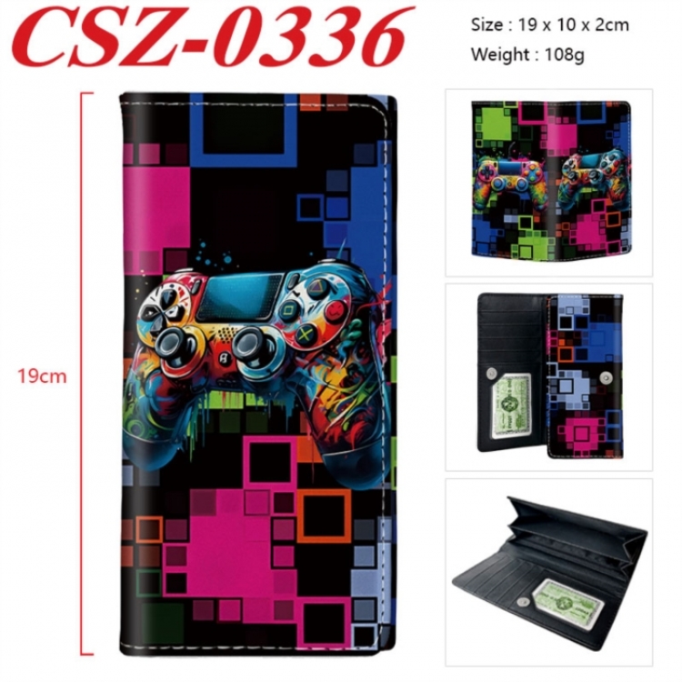 GamePad Anime peripheral long three fold wallet 19x10x2cm