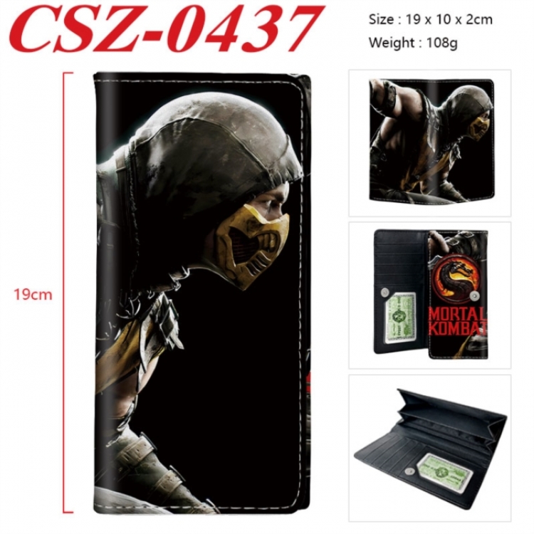 Mortal Kombat Anime peripheral long three fold wallet 19x10x2cm