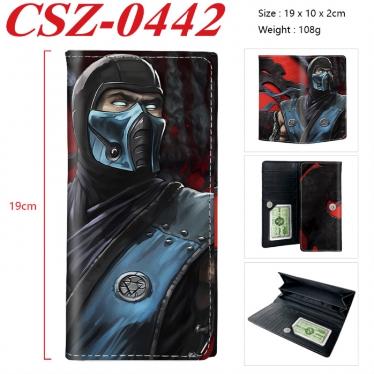 Mortal Kombat Anime peripheral long three fold wallet 19x10x2cm