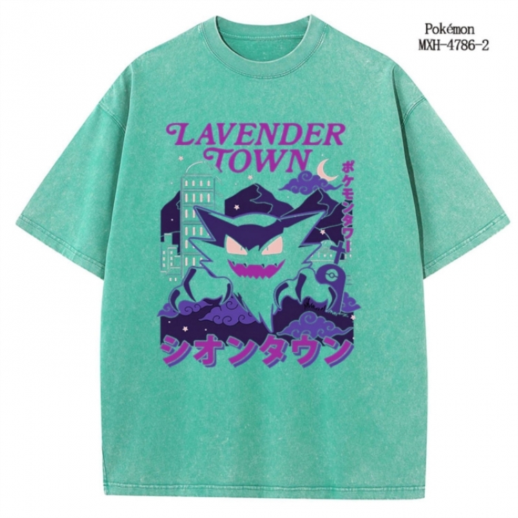 Pokemon Anime peripheral pure cotton washed and worn T-shirt from S to 2XL