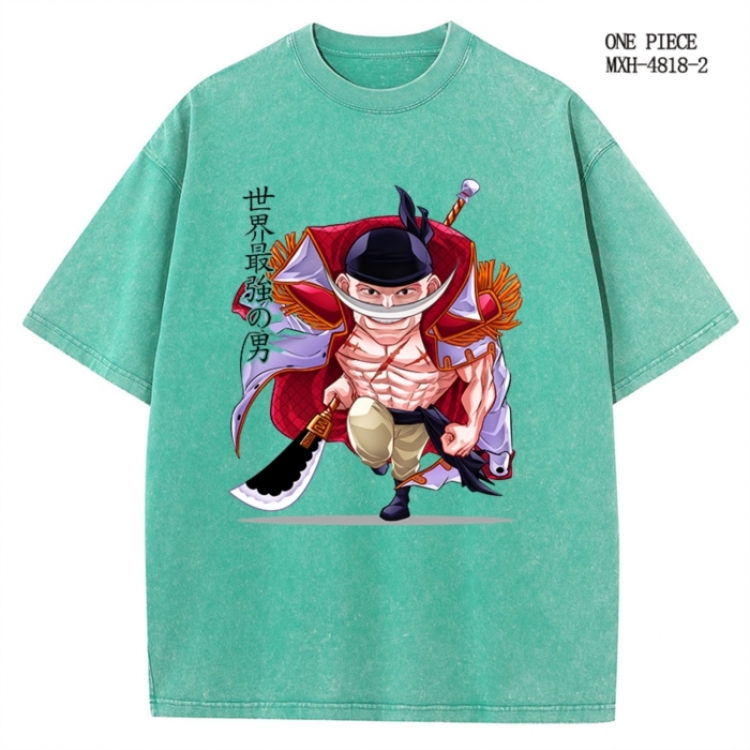 One Piece Anime peripheral pure cotton washed and worn T-shirt from S to 2XL