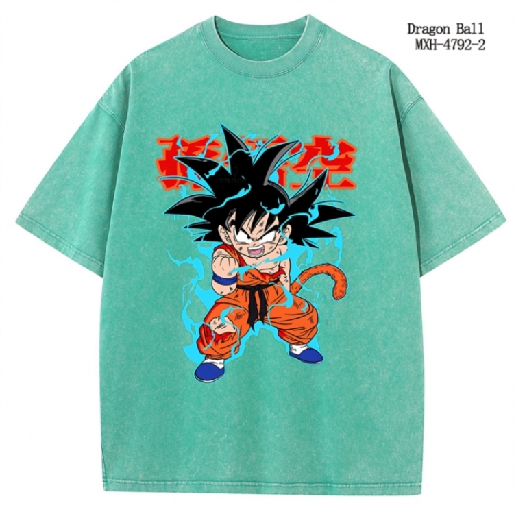 DRAGON BALL Anime peripheral pure cotton washed and worn T-shirt from S to 2XL