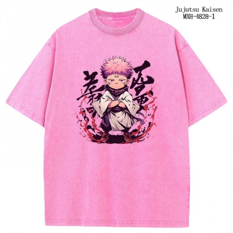 Jujutsu Kaisen Anime peripheral pure cotton washed and worn T-shirt from S to 2XL