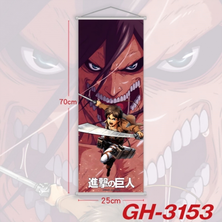 Shingeki no Kyojin Plastic Rod Cloth Small Hanging Canvas Painting Wall Scroll 25x70cm price for 5 pcs