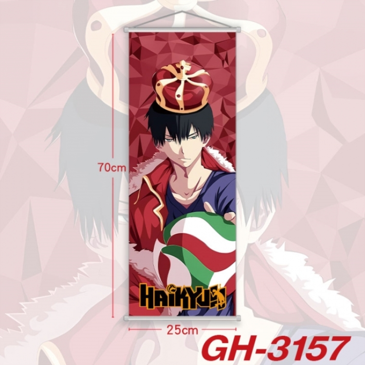 Haikyuu!! Plastic Rod Cloth Small Hanging Canvas Painting Wall Scroll 25x70cm price for 5 pcs