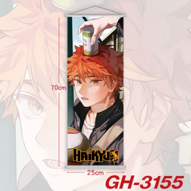 Haikyuu!! Plastic Rod Cloth Small Hanging Canvas Painting Wall Scroll 25x70cm price for 5 pcs