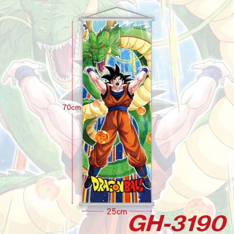 DRAGON BALL Plastic Rod Cloth Small Hanging Canvas Painting Wall Scroll 25x70cm price for 5 pcs