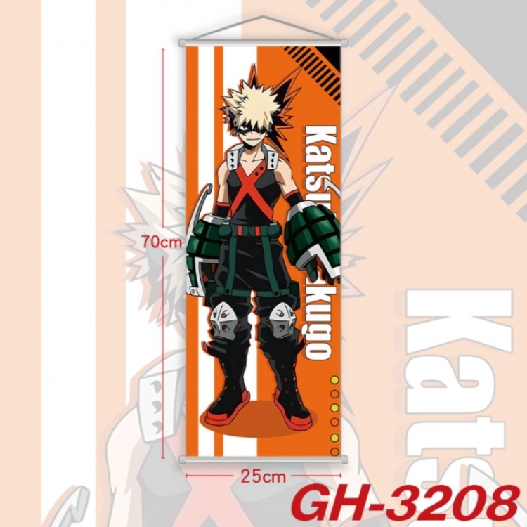 My Hero Academia Plastic Rod Cloth Small Hanging Canvas Painting Wall Scroll 25x70cm price for 5 pcs