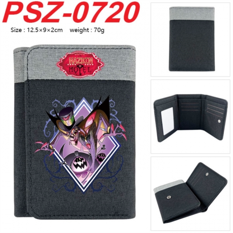 Hazbin Hotel Anime color blocked three fold concealed wallet 12.5X9X2CM 70G