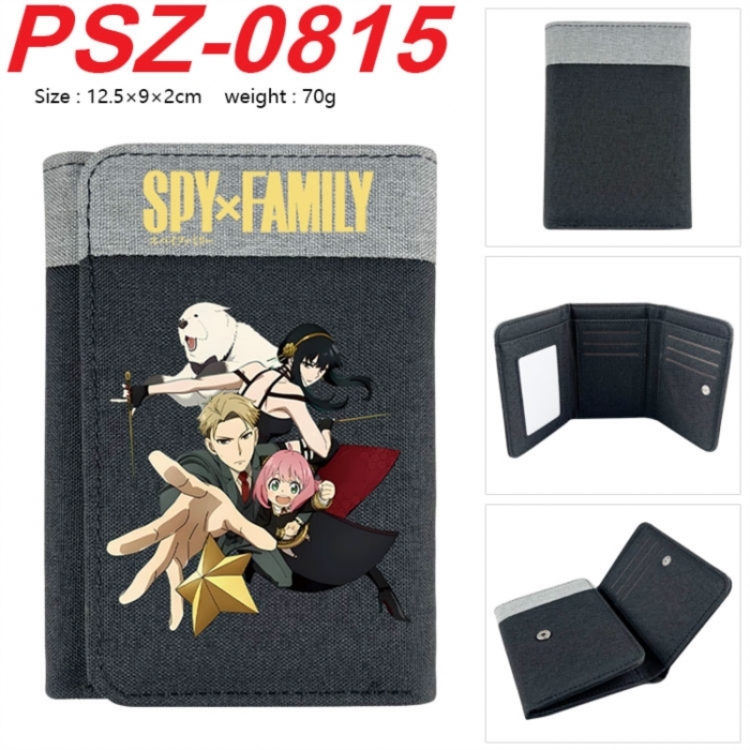 SPY×FAMILY Anime color blocked three fold concealed wallet 12.5X9X2CM 70G