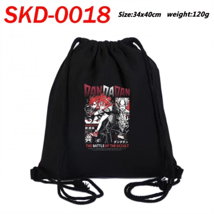 DANDADAN Anime themed Canvas Drawstring Backpack Tote Bag 34x40cm