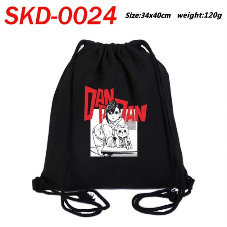 DANDADAN Anime themed Canvas Drawstring Backpack Tote Bag 34x40cm