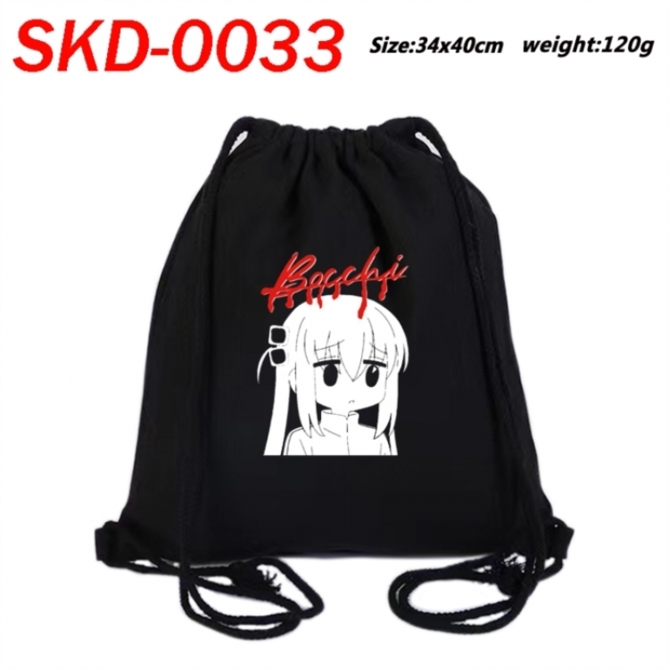 BOCCHI THE ROCK! Anime themed Canvas Drawstring Backpack Tote Bag 34x40cm