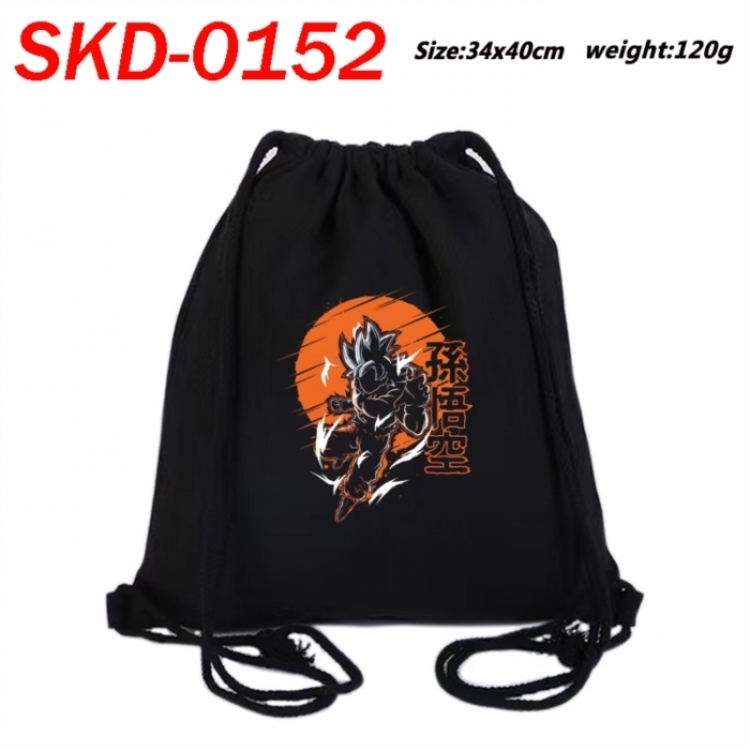 DRAGON BALL Anime themed Canvas Drawstring Backpack Tote Bag 34x40cm