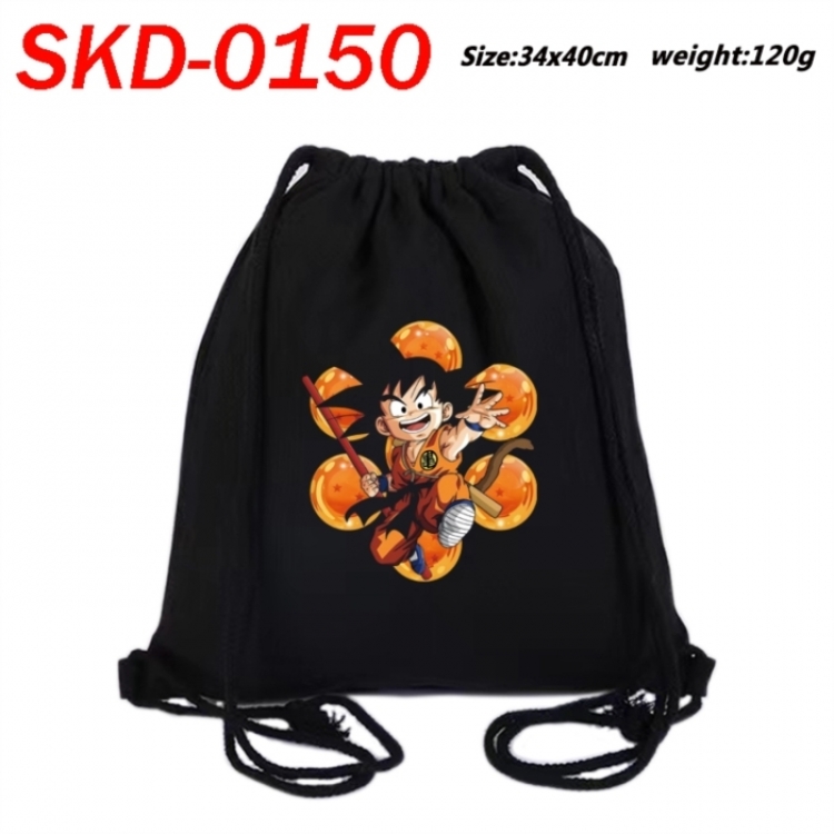 DRAGON BALL Anime themed Canvas Drawstring Backpack Tote Bag 34x40cm