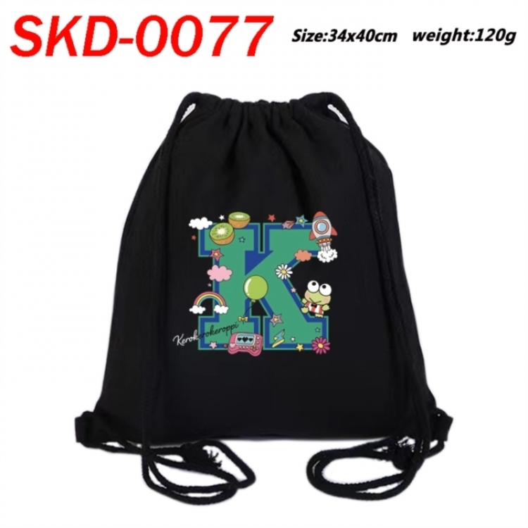 Sanrio Anime themed Canvas Drawstring Backpack Tote Bag 34x40cm