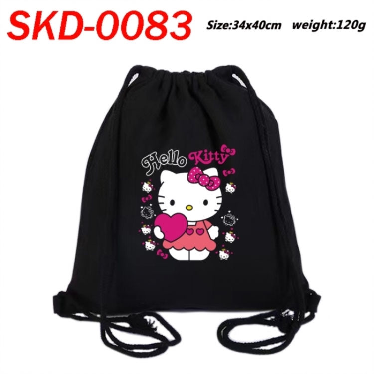 Sanrio Anime themed Canvas Drawstring Backpack Tote Bag 34x40cm