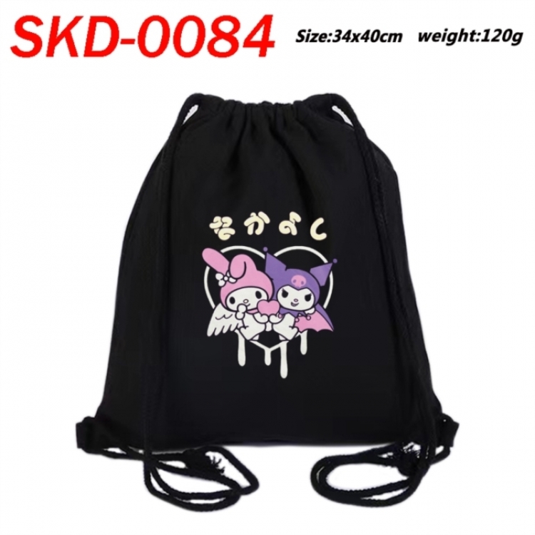 Sanrio Anime themed Canvas Drawstring Backpack Tote Bag 34x40cm