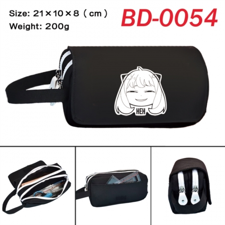 SPY×FAMILY Anime peripheral handheld large capacity double-layer Oxford cloth pencil case 21X10X8cm