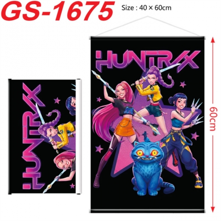 K-Pop Demon Hunters Anime digital printing hanging rope hanging Wall Scroll 40x60cm