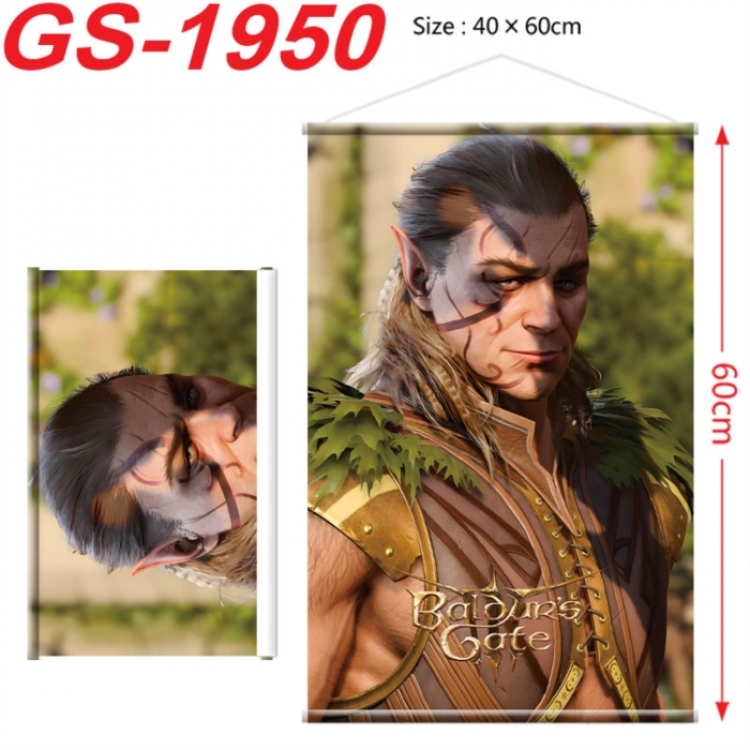 Baldur's Gate Anime digital printing hanging rope hanging Wall Scroll 40x60cm