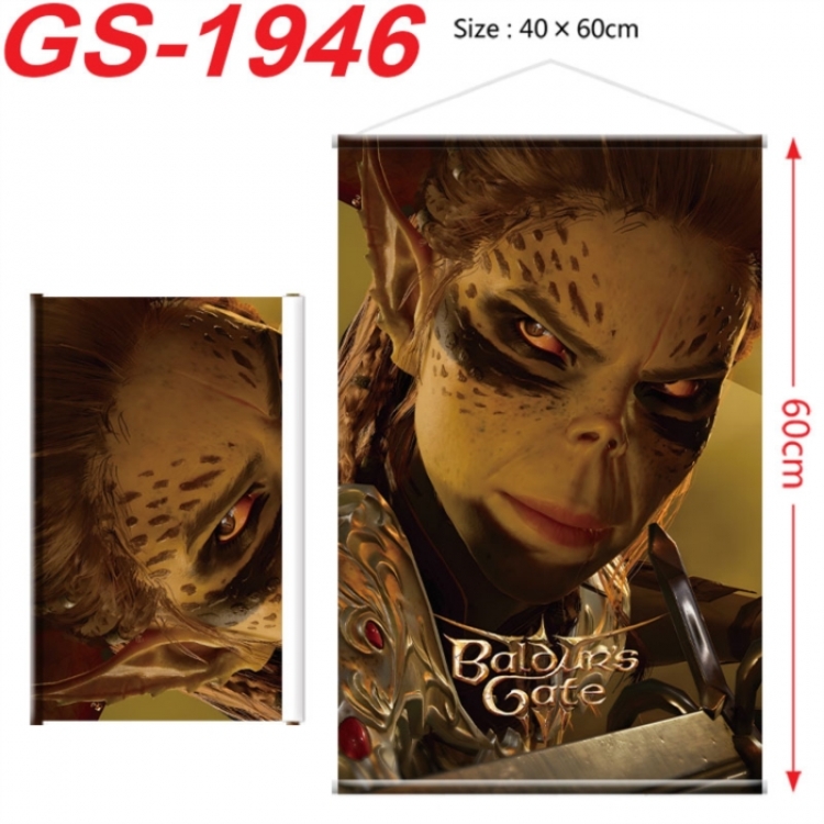 Baldur's Gate Anime digital printing hanging rope hanging Wall Scroll 40x60cm