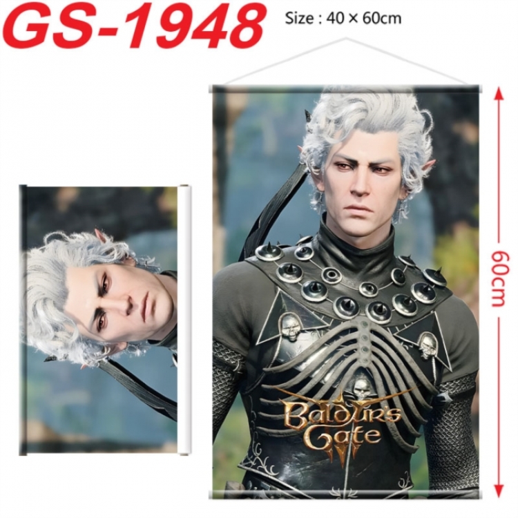 Baldur's Gate Anime digital printing hanging rope hanging Wall Scroll 40x60cm