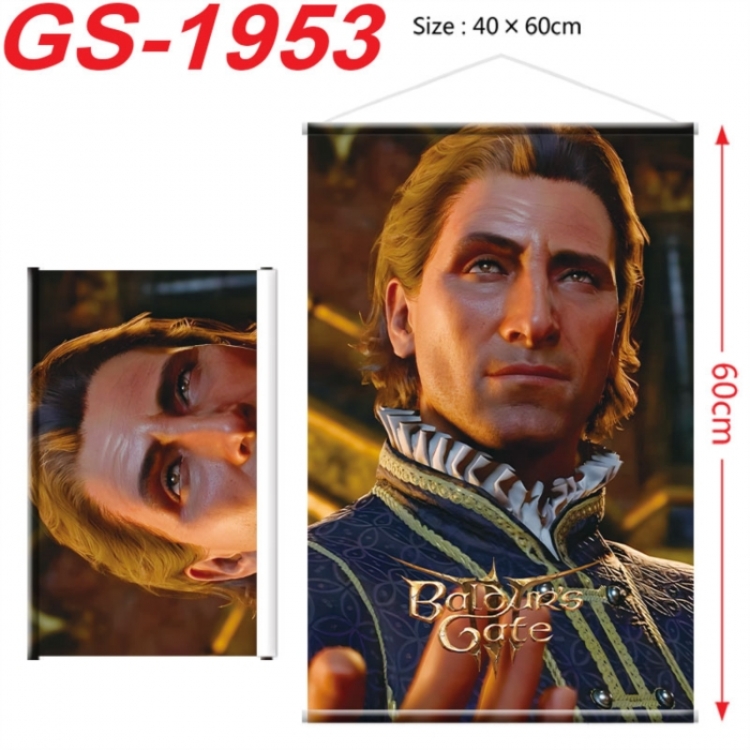 Baldur's Gate Anime digital printing hanging rope hanging Wall Scroll 40x60cm