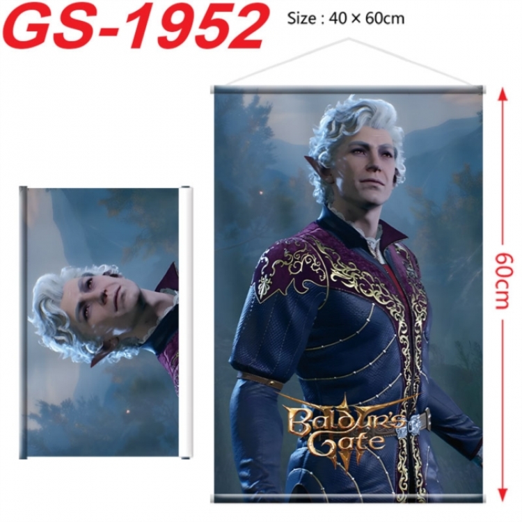 Baldur's Gate Anime digital printing hanging rope hanging Wall Scroll 40x60cm