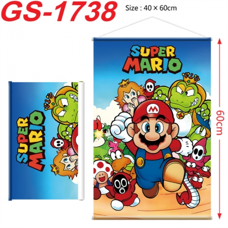 Super Mario Anime digital printing hanging rope hanging Wall Scroll 40x60cm