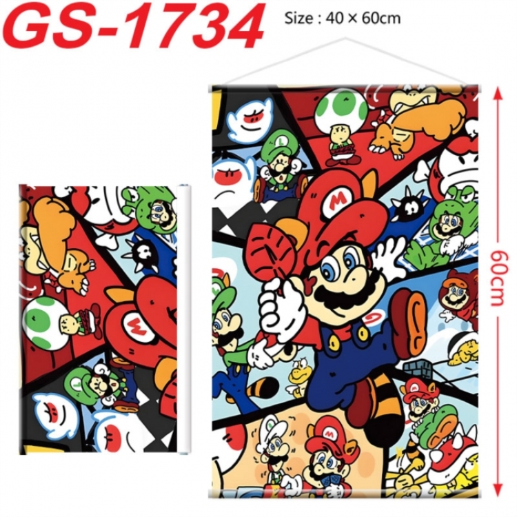 Super Mario Anime digital printing hanging rope hanging Wall Scroll 40x60cm