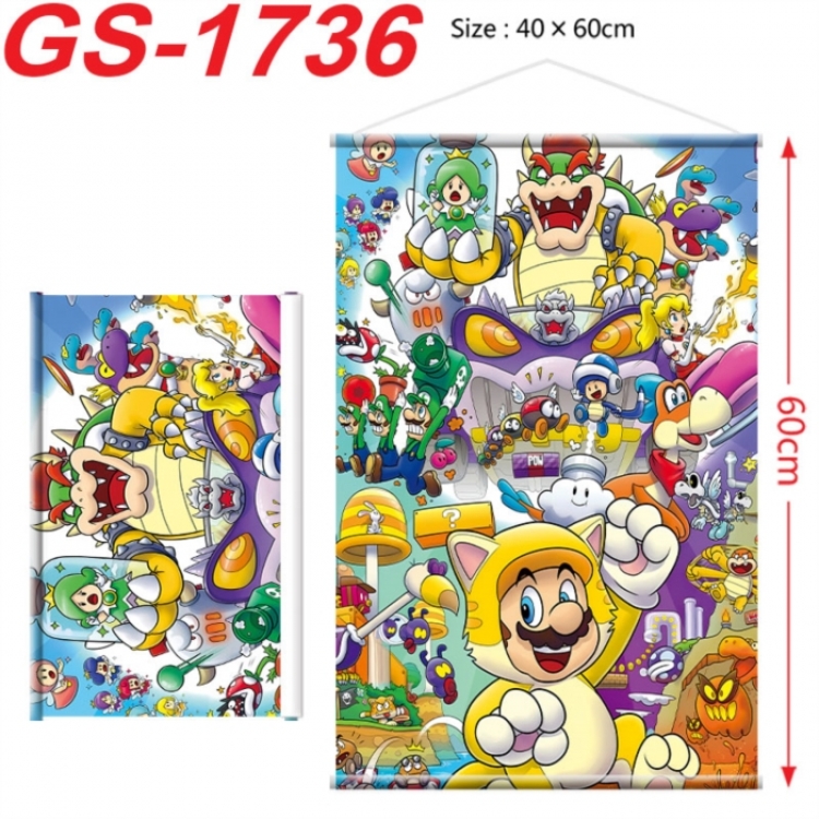 Super Mario Anime digital printing hanging rope hanging Wall Scroll 40x60cm