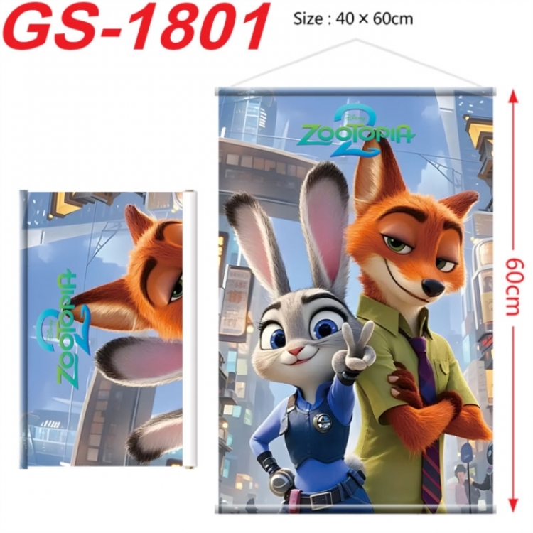 Zootopia Anime digital printing hanging rope hanging Wall Scroll 40x60cm