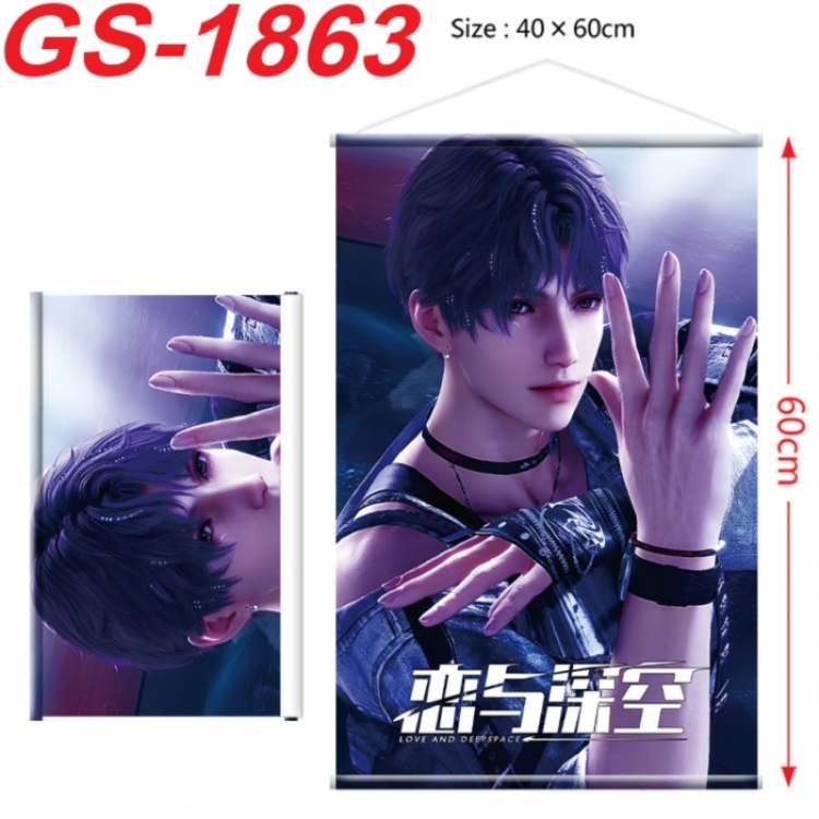 Love and Deepspac Anime digital printing hanging rope hanging Wall Scroll 40x60cm