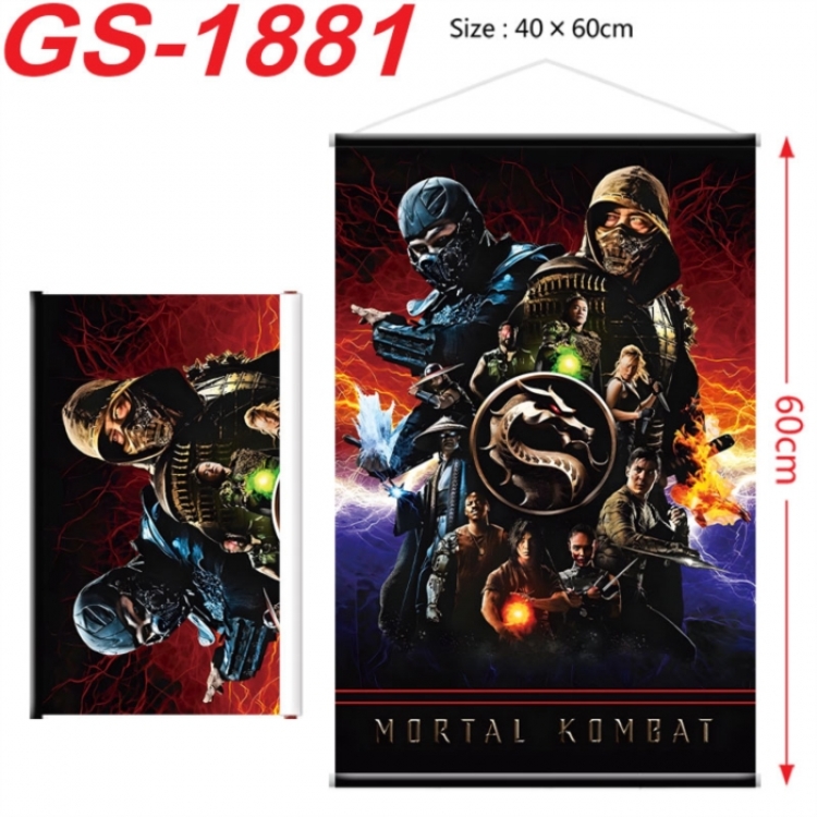 Mortal Kombat Anime digital printing hanging rope hanging Wall Scroll 40x60cm