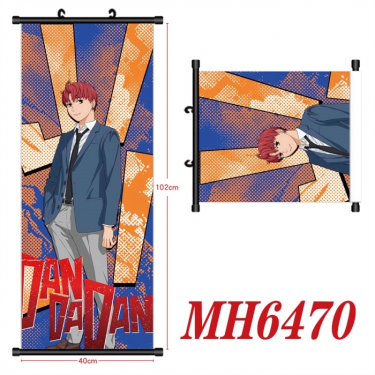 DANDADAN Anime black Plastic rod Cloth painting Wall Scroll 40X102CM 