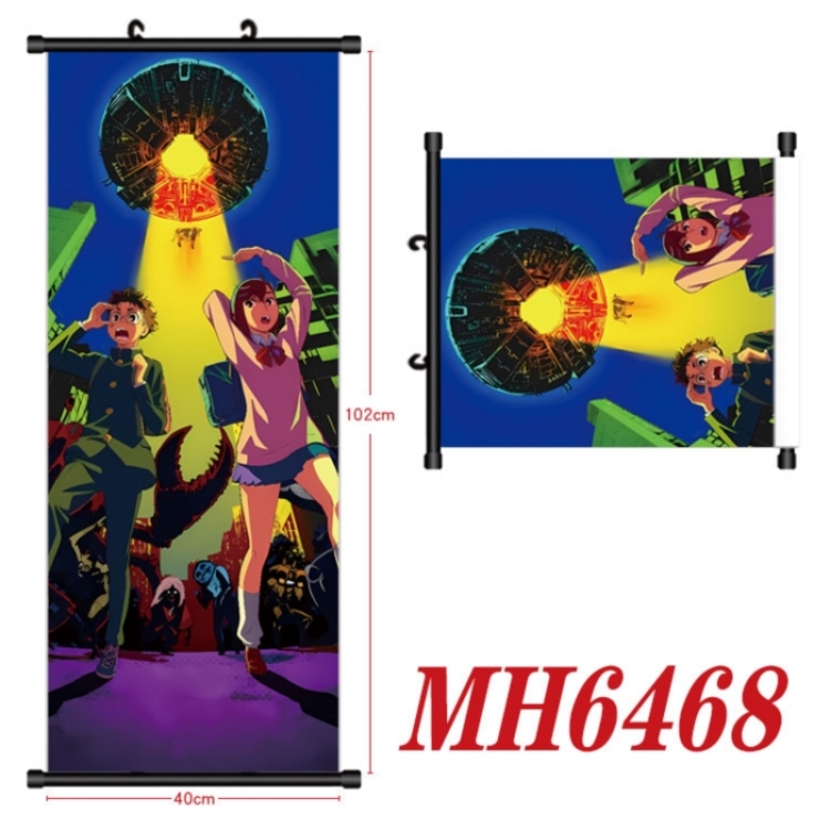 DANDADAN Anime black Plastic rod Cloth painting Wall Scroll 40X102CM 