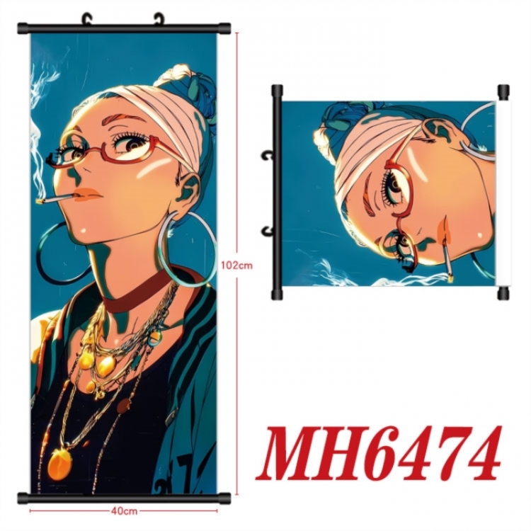 DANDADAN Anime black Plastic rod Cloth painting Wall Scroll 40X102CM