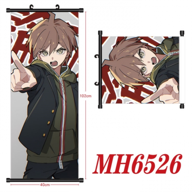 Dangan-Ronpa Anime black Plastic rod Cloth painting Wall Scroll 40X102CM 