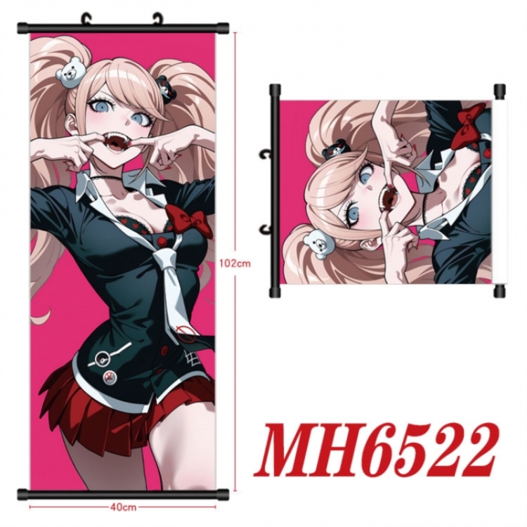 Dangan-Ronpa Anime black Plastic rod Cloth painting Wall Scroll 40X102CM 