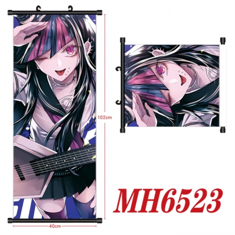 Dangan-Ronpa Anime black Plastic rod Cloth painting Wall Scroll 40X102CM 