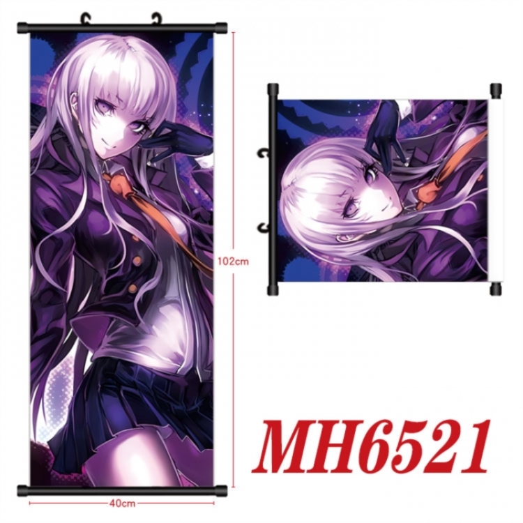 Dangan-Ronpa Anime black Plastic rod Cloth painting Wall Scroll 40X102CM 