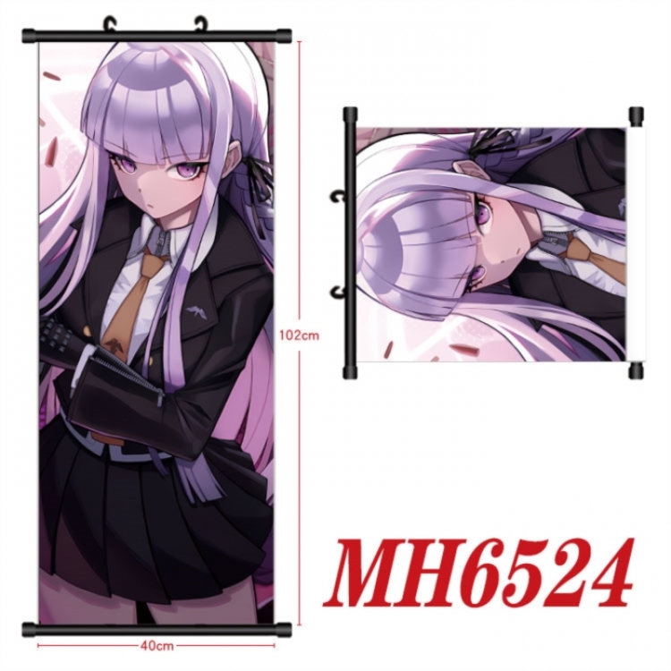 Dangan-Ronpa Anime black Plastic rod Cloth painting Wall Scroll 40X102CM 