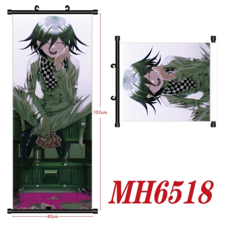 Dangan-Ronpa Anime black Plastic rod Cloth painting Wall Scroll 40X102CM 