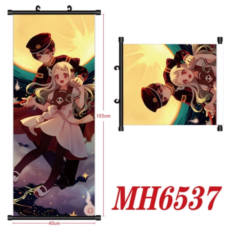 Toilet-bound Hanako-kun Anime black Plastic rod Cloth painting Wall Scroll 40X102CM 