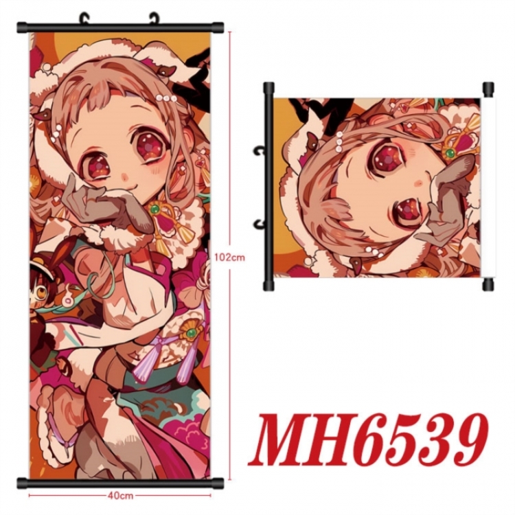 Toilet-bound Hanako-kun Anime black Plastic rod Cloth painting Wall Scroll 40X102CM 