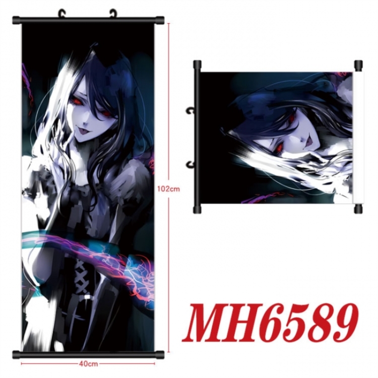 Tokyo Ghoul Anime black Plastic rod Cloth painting Wall Scroll 40X102CM 