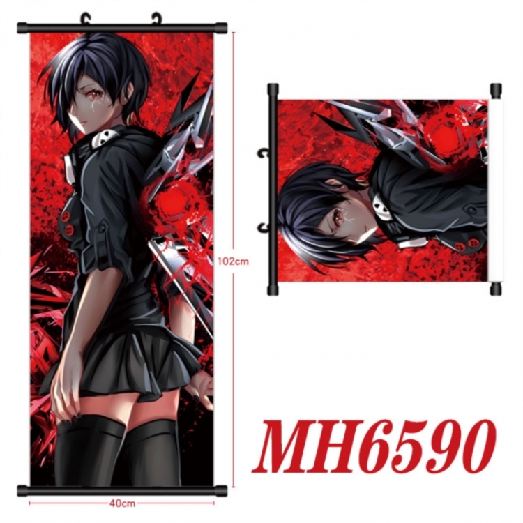 Tokyo Ghoul Anime black Plastic rod Cloth painting Wall Scroll 40X102CM 