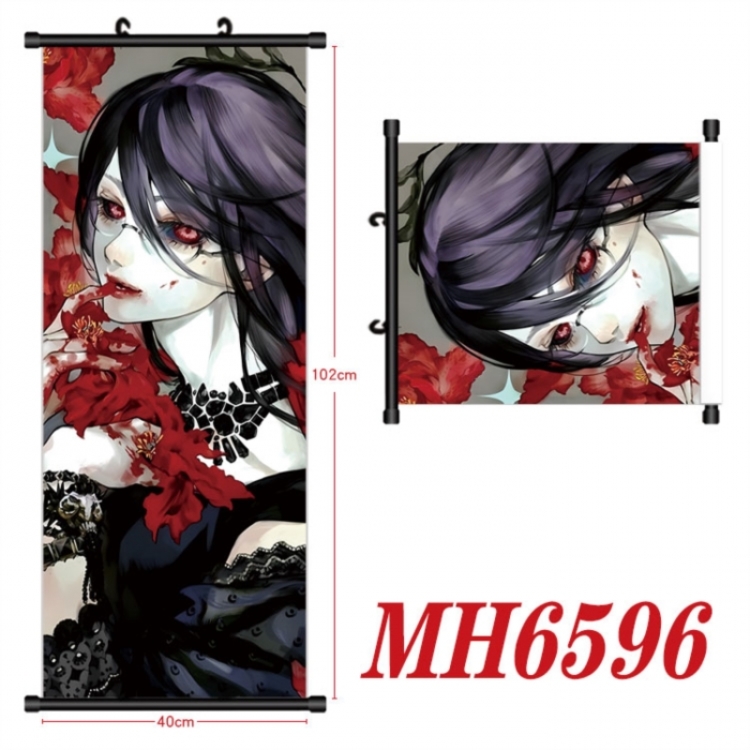 Tokyo Ghoul Anime black Plastic rod Cloth painting Wall Scroll 40X102CM 